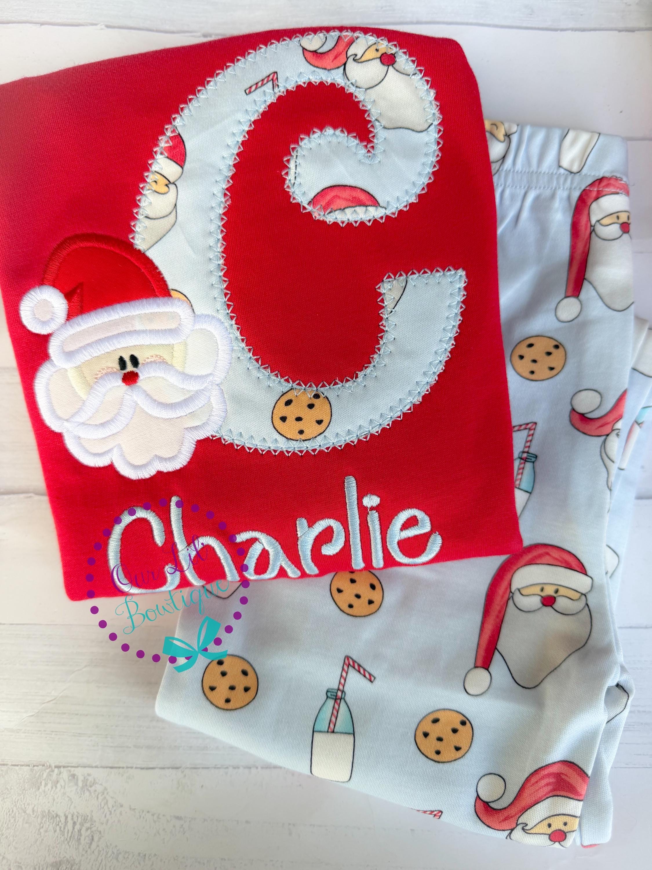 PRE-ORDER Santa Pajamas - Christmas Pajamas - Santa PJs-Girls Christmas Pajamas - Boys Christmas Pajamas - Santa Christmas - Matching PJS