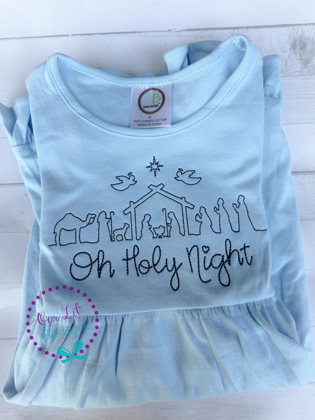 Oh Holy Night Christmas Dress - Nativity Dress - Girls Christmas Dress