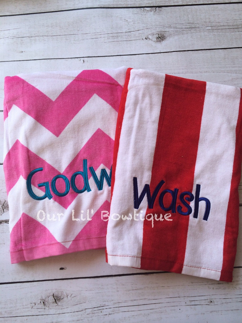 Personalized Beach Towel: Monogrammed Cotton Terry Cloth, Summer Gift
