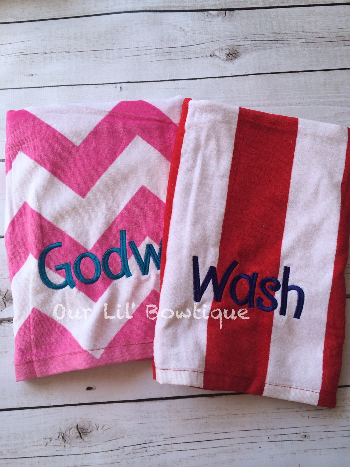 Personalized Beach Towel: Monogrammed Cotton Terry Cloth, Summer Gift