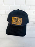 Retirement Hat - Gift for Him - Leather Patch - Fathers Day Gift - Custom Hat - Retirement Gift