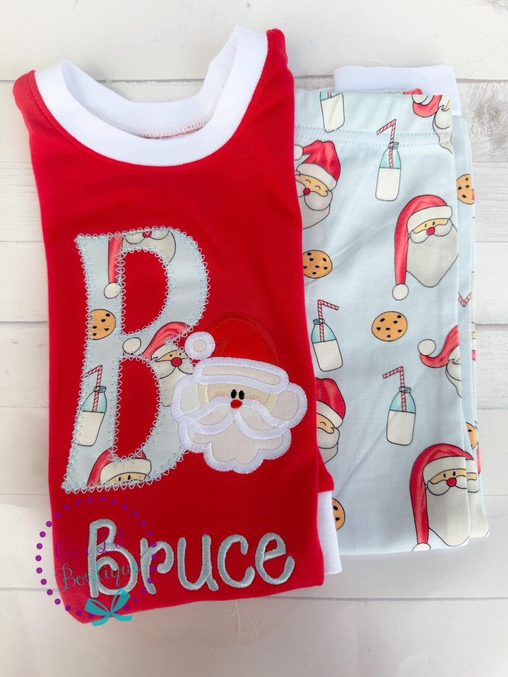 PRE-ORDER Santa Pajamas - Christmas Pajamas - Santa PJs-Girls Christmas Pajamas - Boys Christmas Pajamas - Santa Christmas - Matching PJS
