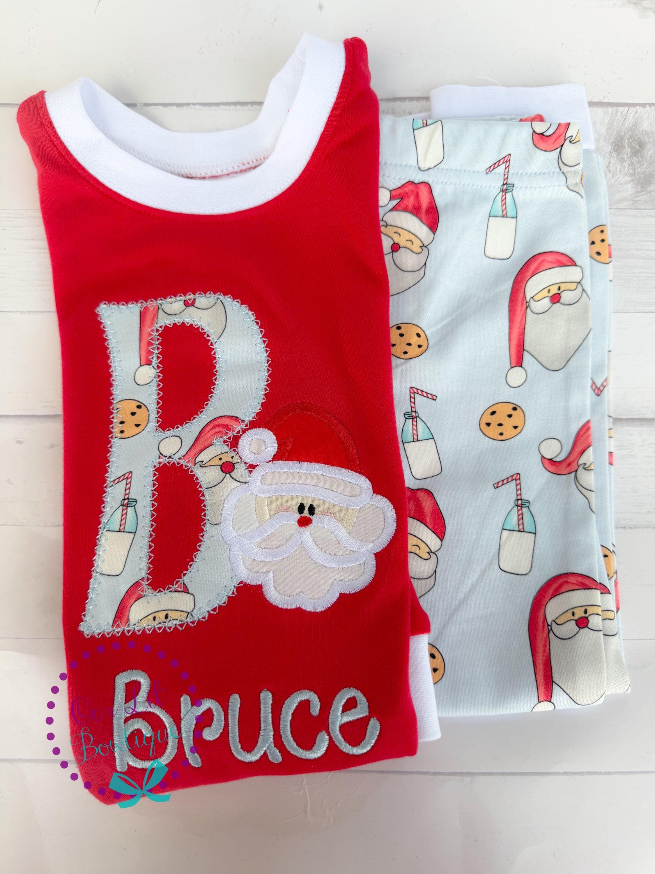 PRE-ORDER Santa Pajamas - Christmas Pajamas - Santa PJs-Girls Christmas Pajamas - Boys Christmas Pajamas - Santa Christmas - Matching PJS