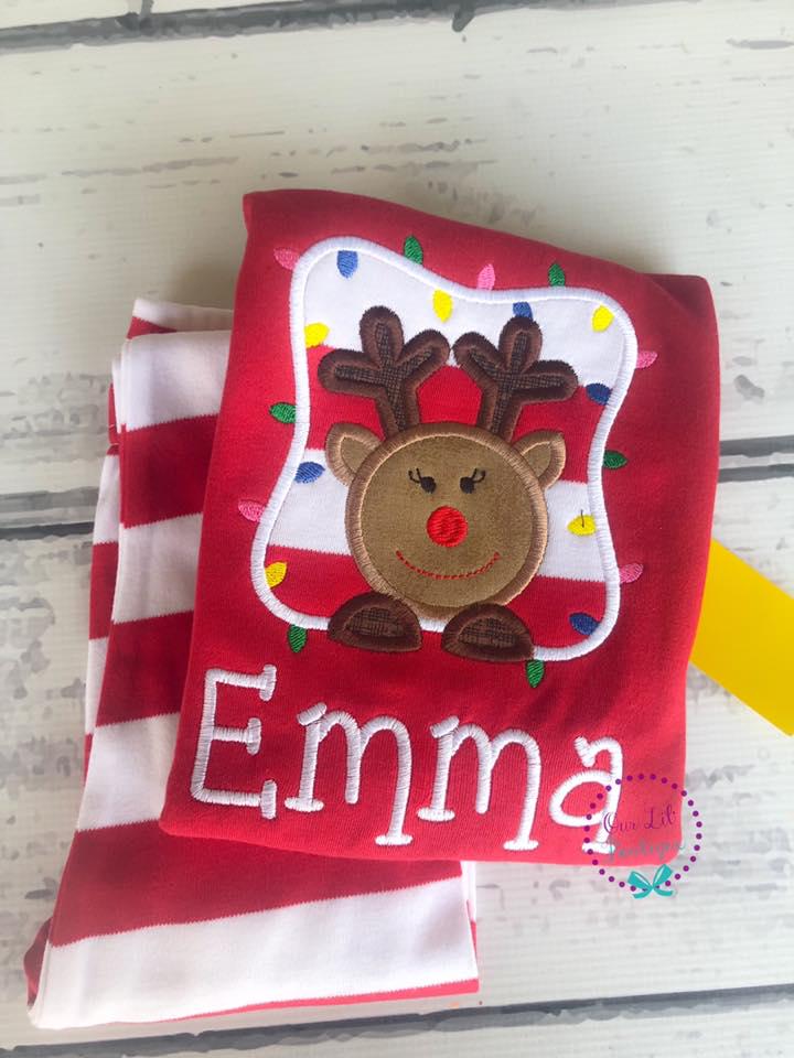 PRE-ORDER Reindeer Christmas Pajamas - Christmas PJs- Pajamas- Personalized Christmas PJs - Christmas Reindeer -Matching Christmas Pajamas