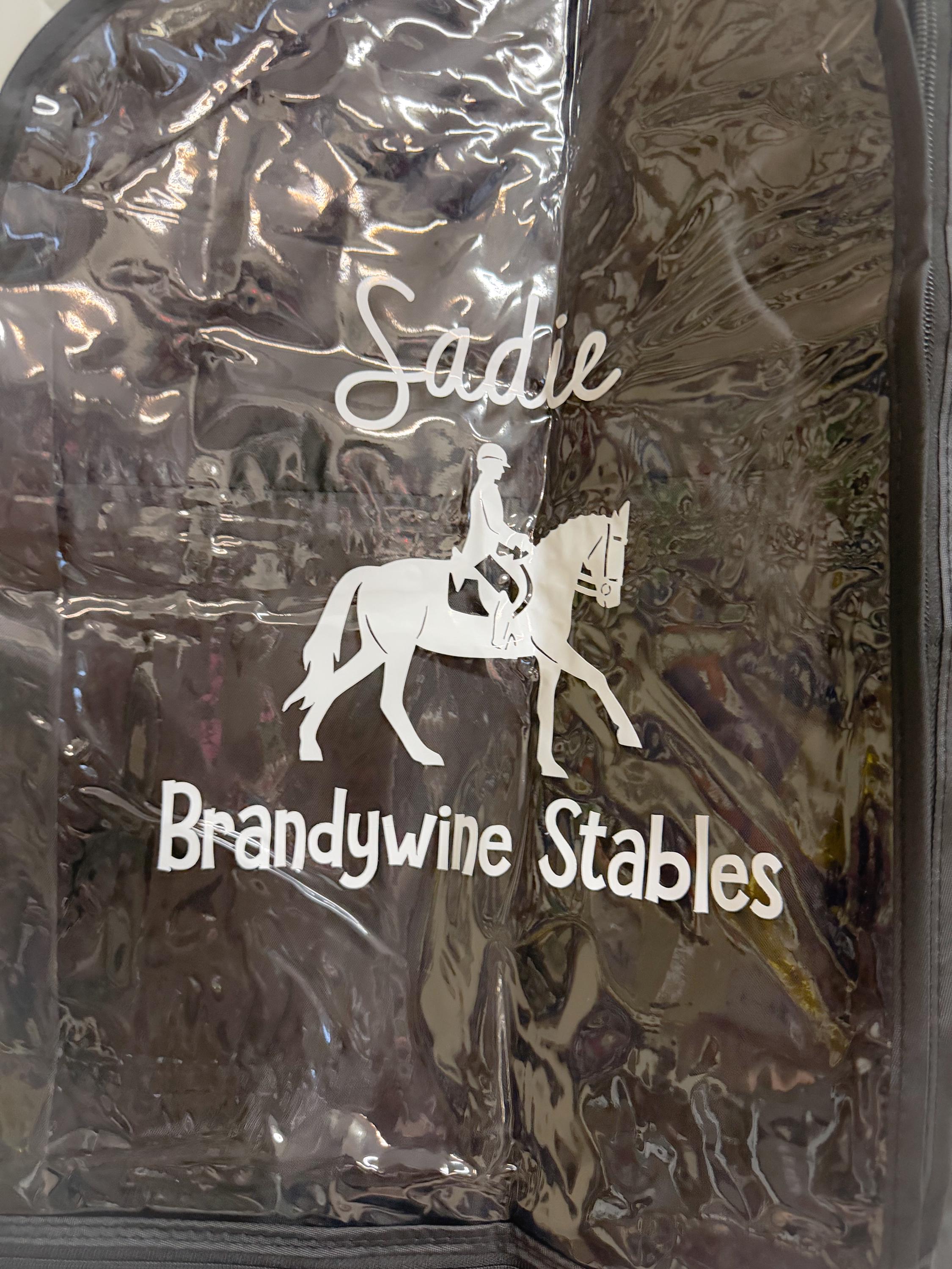 Personalized Equestrian Garment Bag: Horse Competition Travel