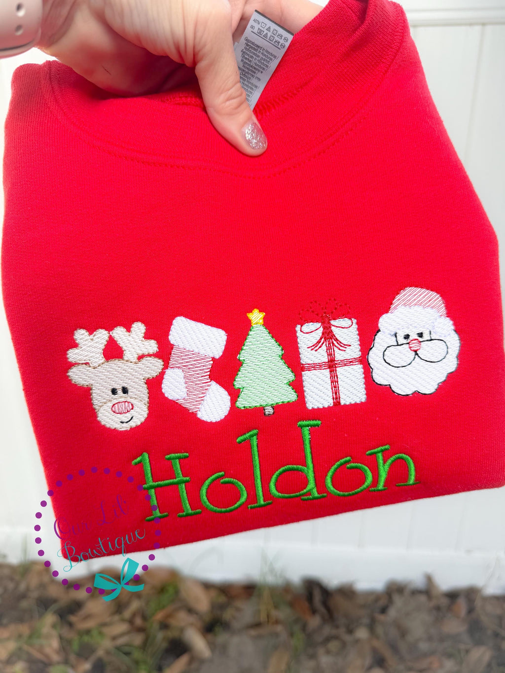 Christmas Sweatshirt - Personalized Christmas Shirt - Christmas Trio
