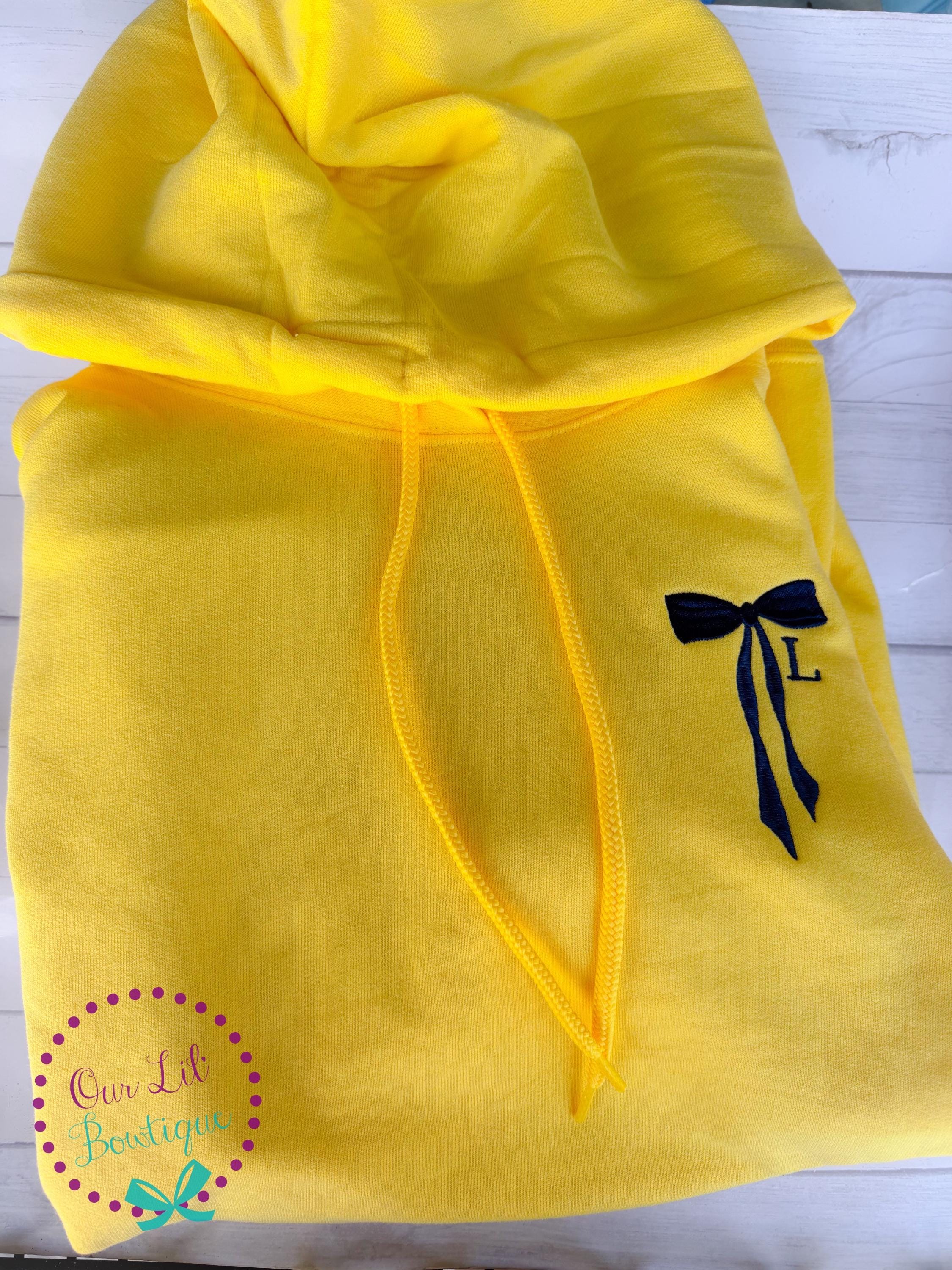 Bow Monogram Sweatshirt - Personalized Initial Sweatshirt - Christmas Bow - Christmas Sweatshirt - Hoodie