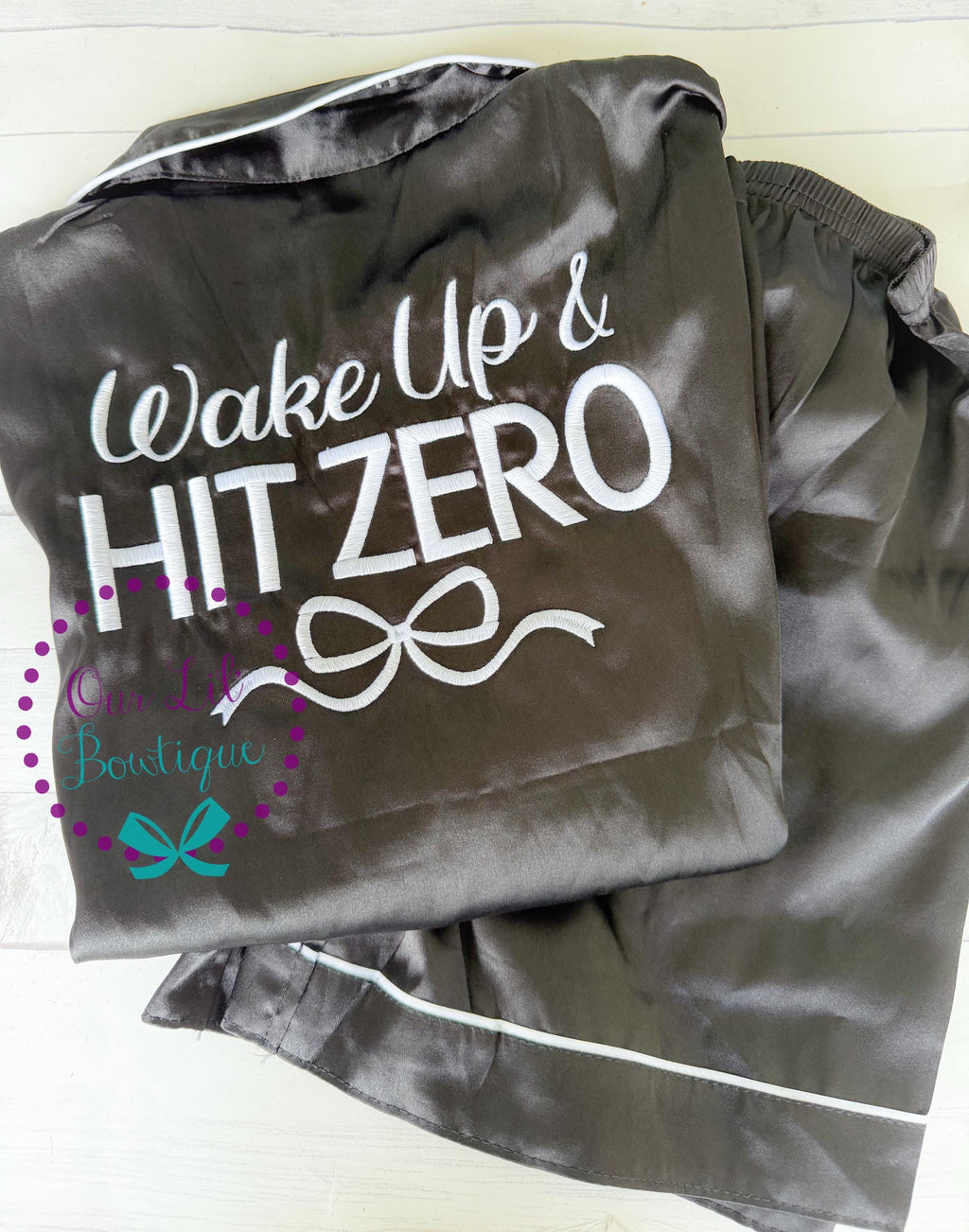 Wake Up and Hit Zero - Cheer Pajamas - Cheer PJs - Cheer Birthday - Personalized Birthday Shirt - Night Before Competition - Kids Pajamas