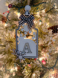 Personalized Christmas Ornament - Monogram Christmas Ornament - Farmhouse Ornament - Gift
