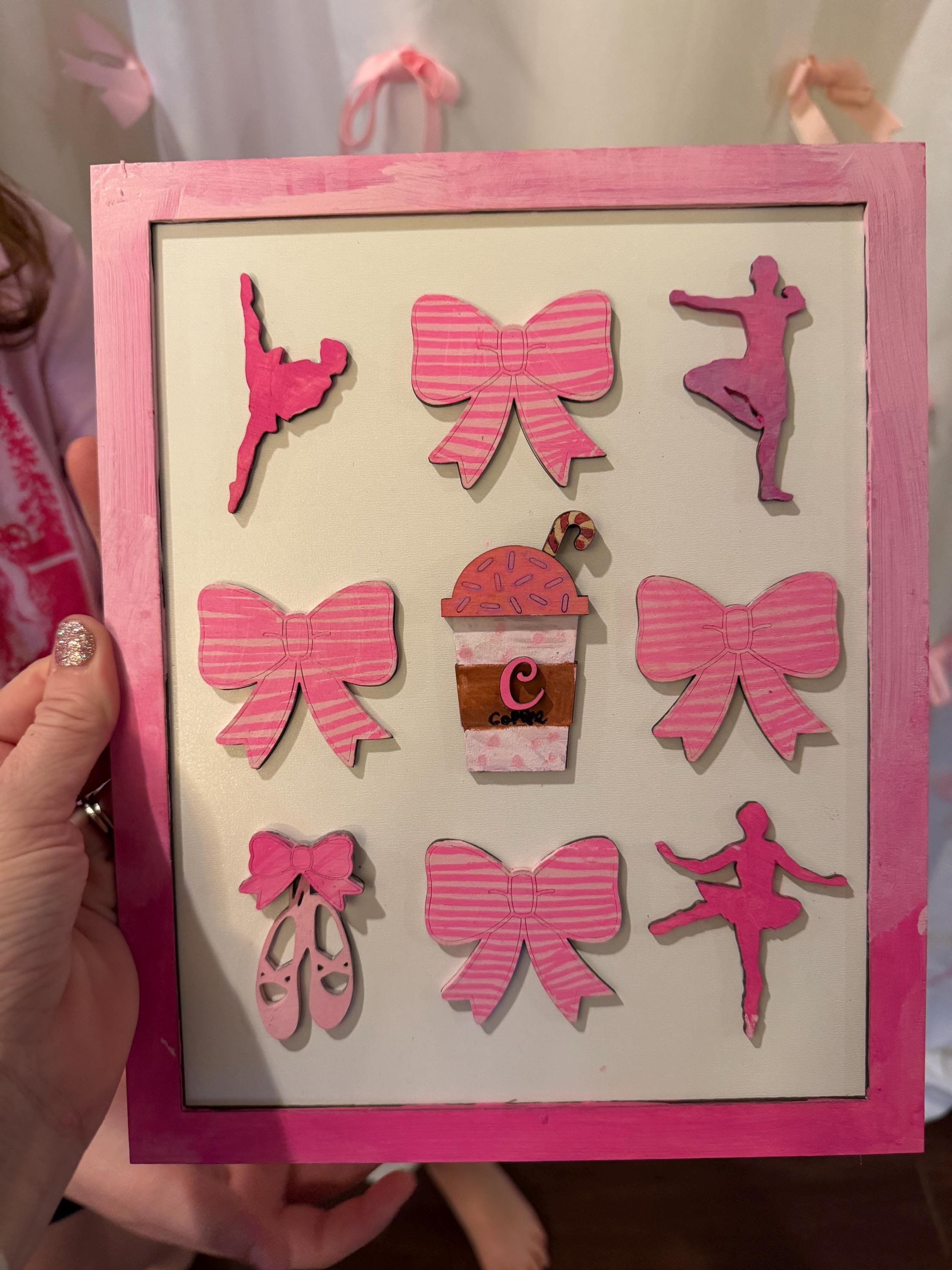 DIY Kids Bow and Sport Painting Kit - Gymanstics - Dance - Ninja - Coquette Bow - Party Painting Kit - Birthday Party Painting Kits