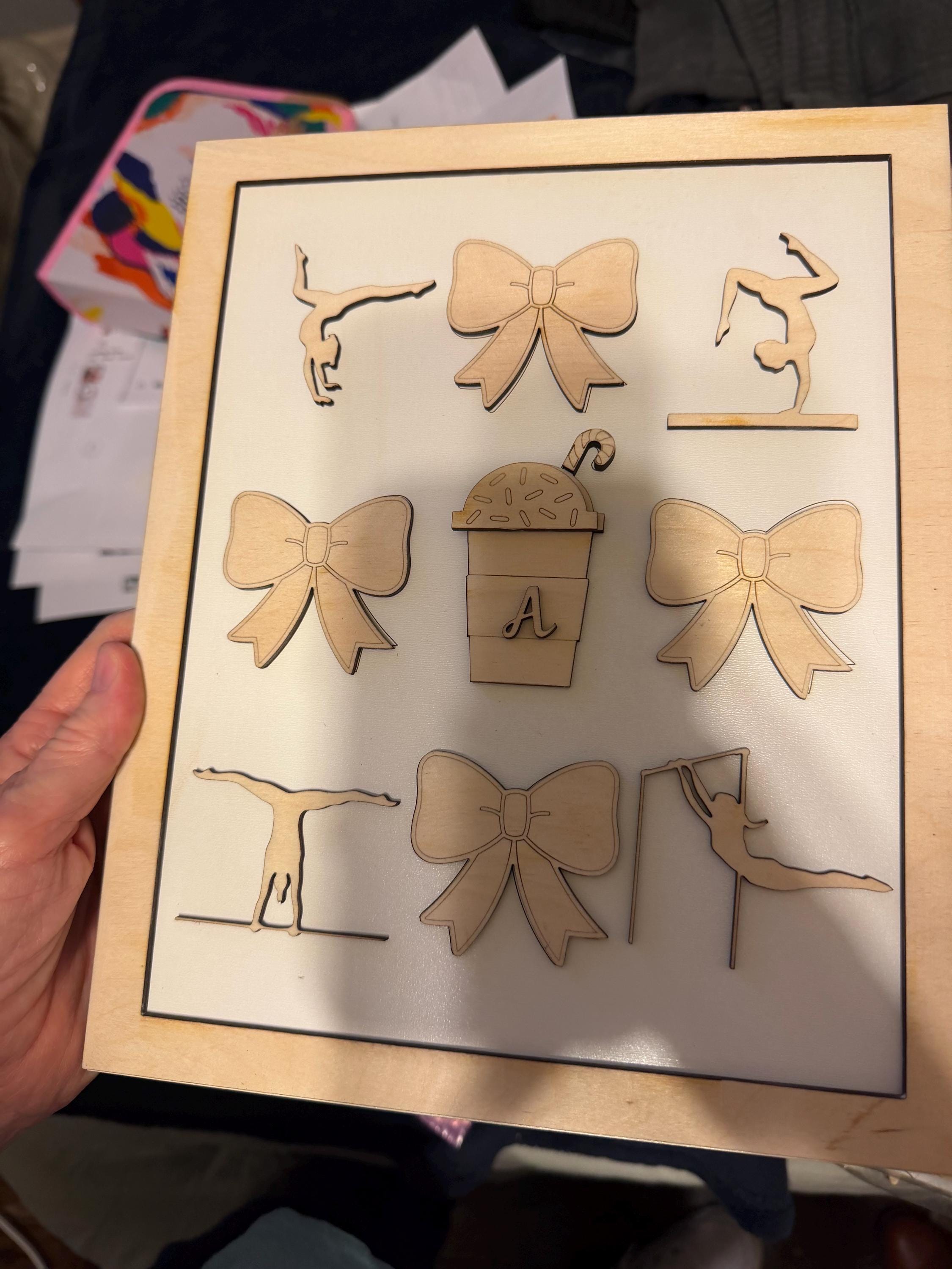 DIY Kids Bow and Sport Painting Kit - Gymanstics - Dance - Ninja - Coquette Bow - Party Painting Kit - Birthday Party Painting Kits
