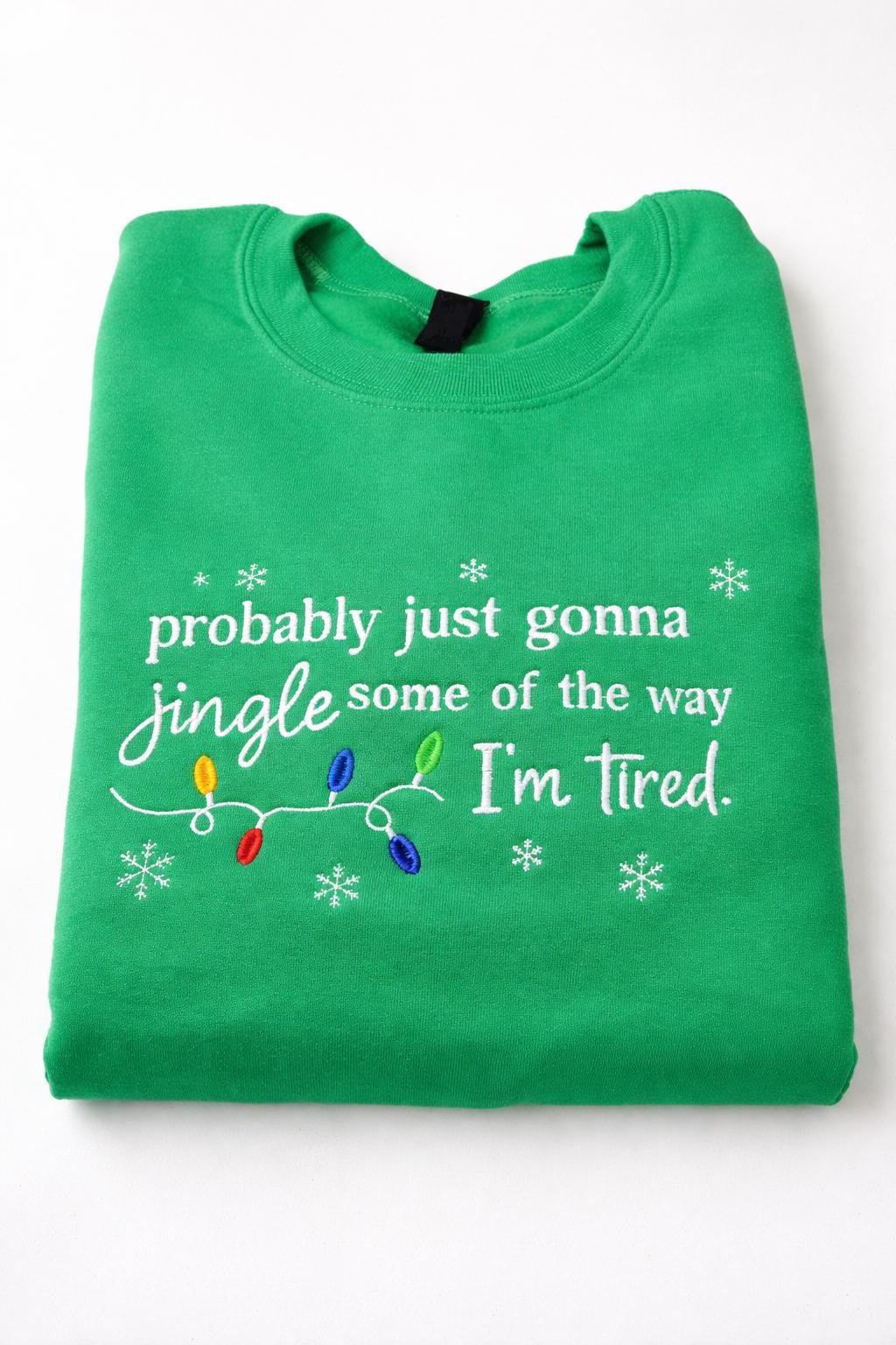 Might Just Jingle Some of the Way Sweatshirt -Christmas Sweatshirt - Christmas Lights