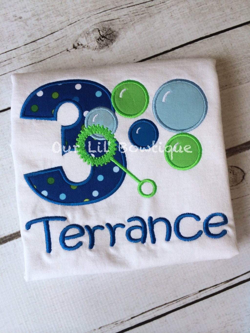 Bubble Birthday Shirt: Personalized Boy Birthday Outfit