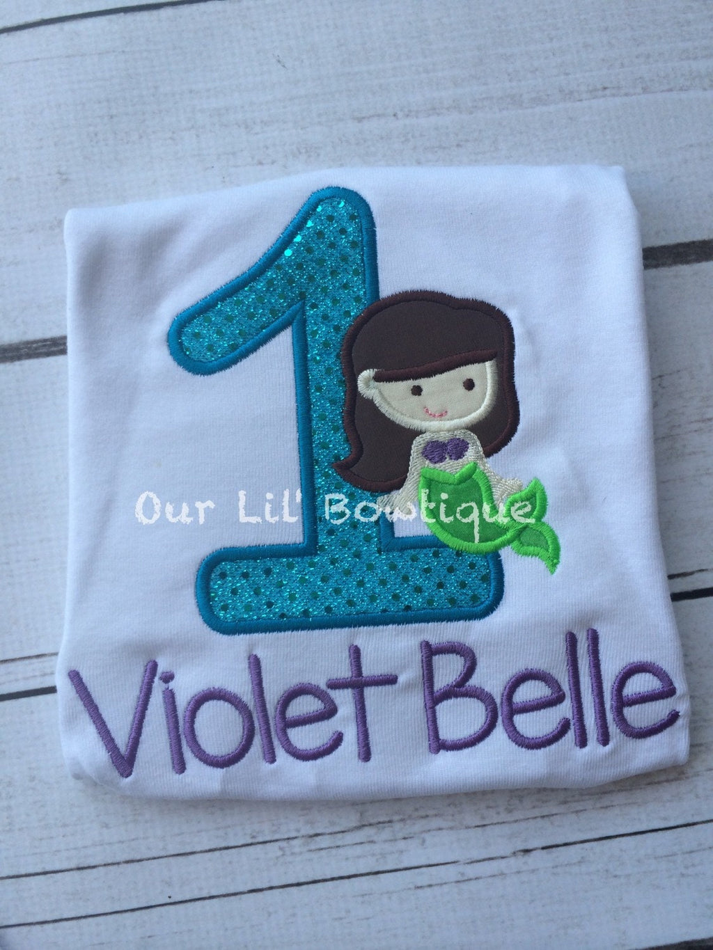 Mermaid Birthday Applique Shirt - Under the Sea Party