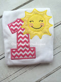 Sunshine 1st Birthday Shirt - Personalized Girl Birthday Outfit - One in the Sun