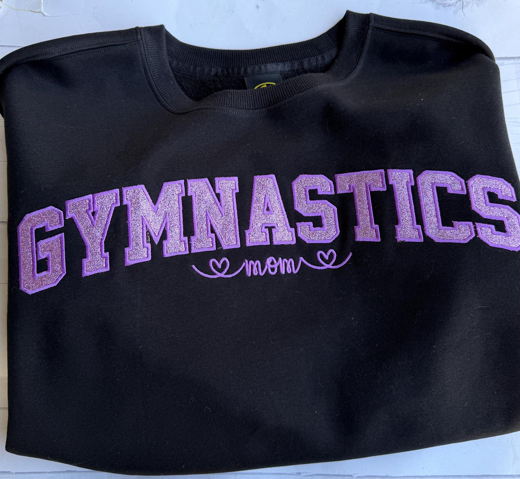 Gymnastics Mom Sweatshirt - Gymnast - Glitter - Gymnastics Grandma