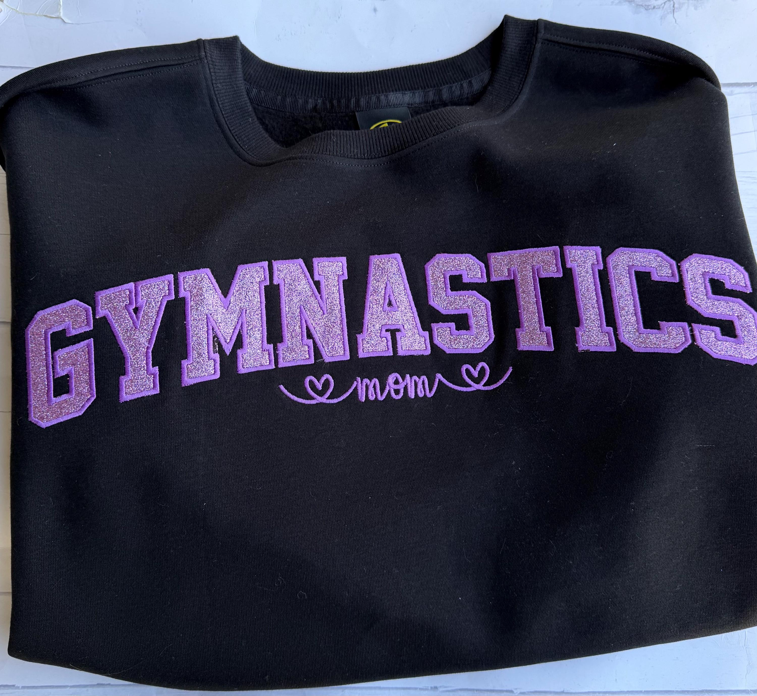 Gymnastics Mom Sweatshirt - Gymnast - Glitter - Gymnastics Grandma