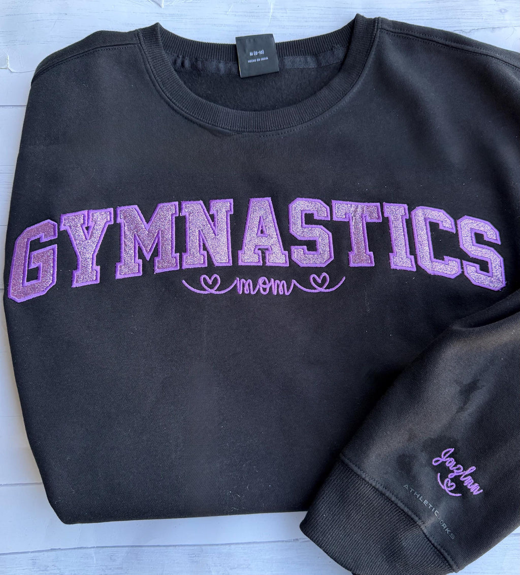 Gymnastics Mom Sweatshirt - Gymnast - Glitter - Gymnastics Grandma