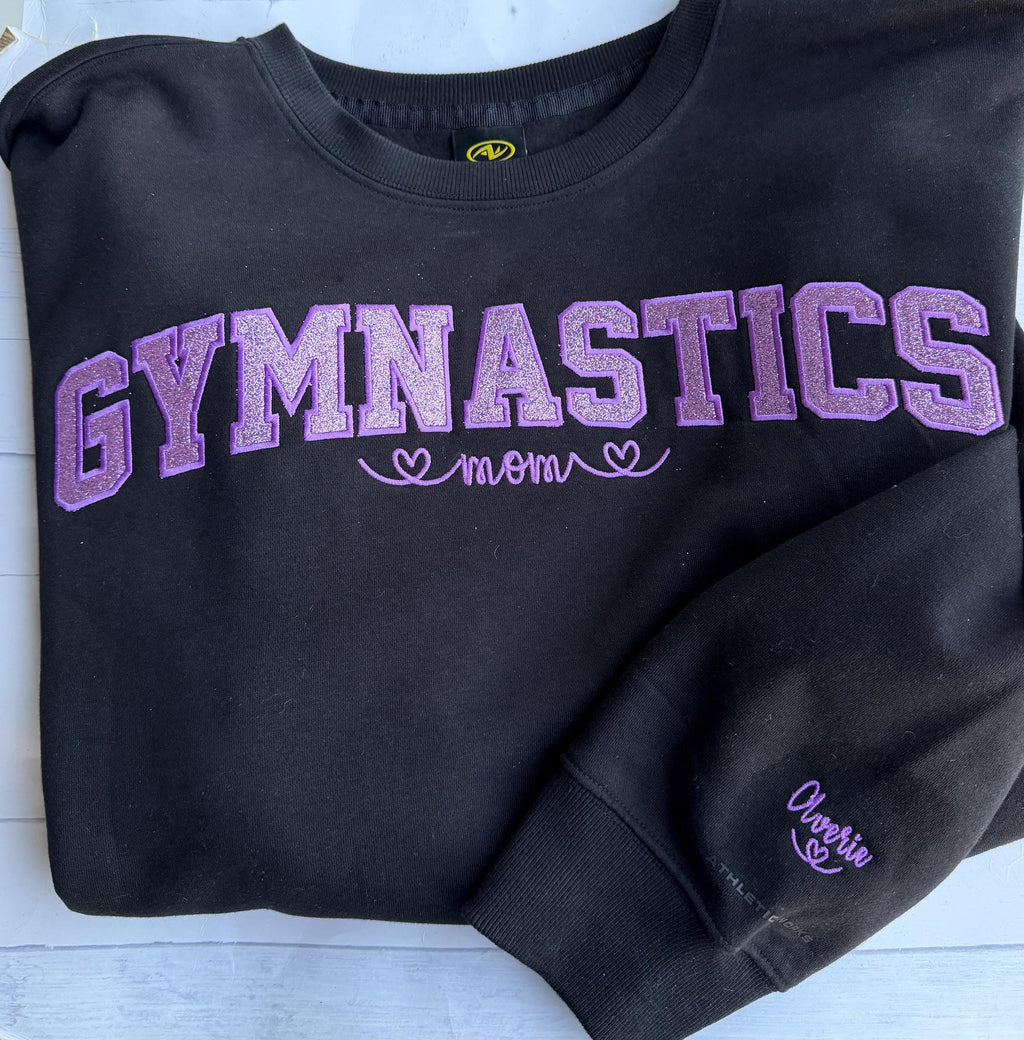 Gymnastics Mom Sweatshirt - Gymnast - Glitter - Gymnastics Grandma