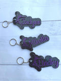 Dance Glitter Key Chain, Acrylic Name Tag, Dance Key Chain, Gift, Dance Bag Tag