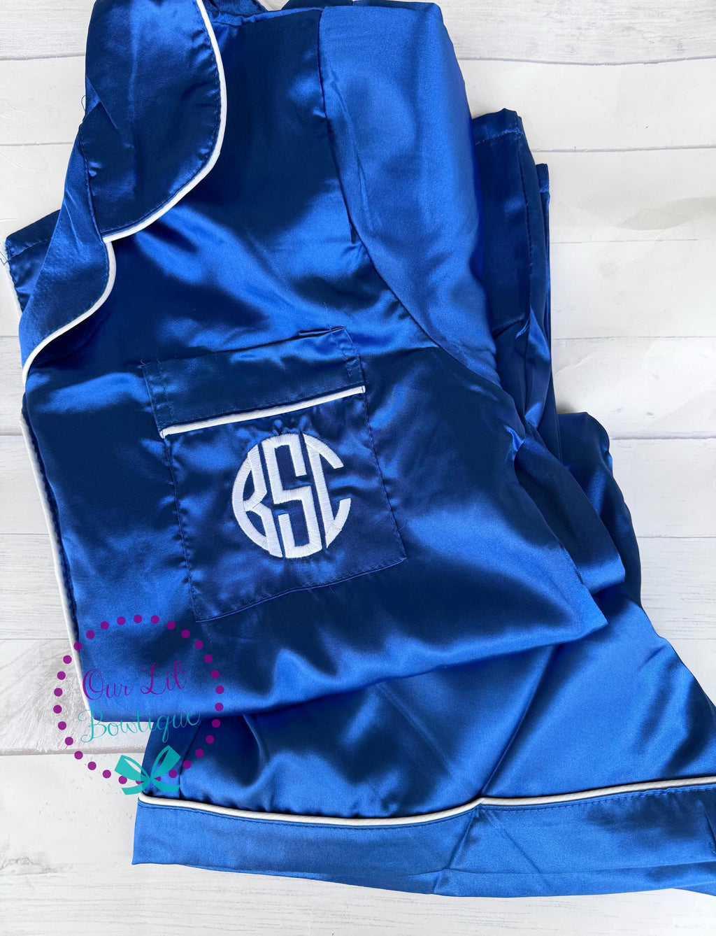 Monogram Pajamas - Personalized Pajamas - Silk Pajamas - Kids PJs - Birthday PJs- Personalized Birthday Shirt