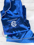 Monogram Pajamas - Personalized Pajamas - Silk Pajamas - Kids PJs - Birthday PJs- Personalized Birthday Shirt