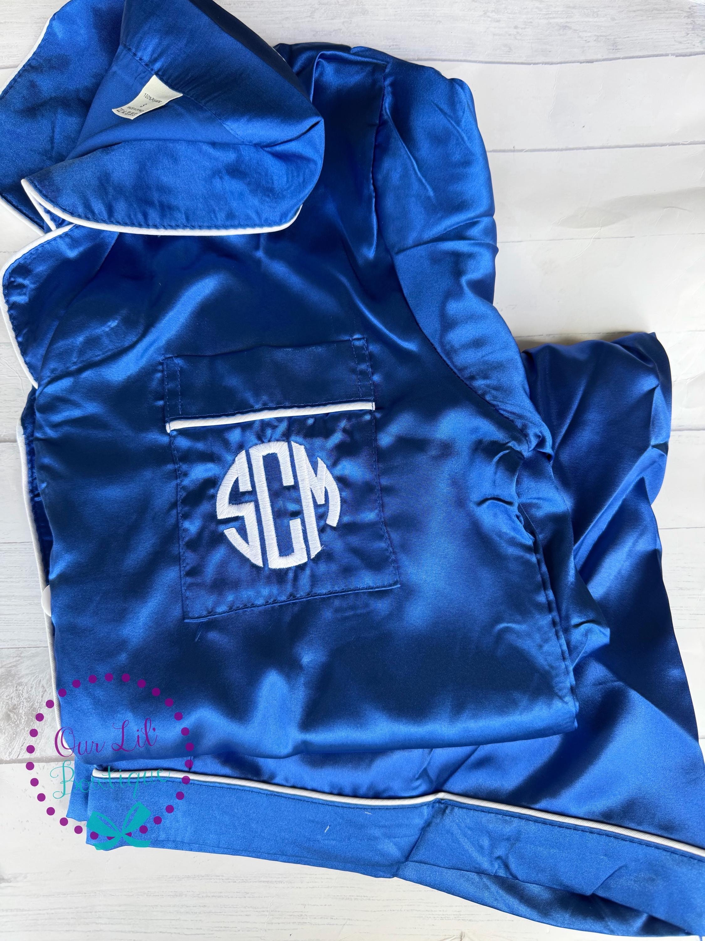 Monogram Pajamas - Personalized Pajamas - Silk Pajamas - Kids PJs - Birthday PJs- Personalized Birthday Shirt