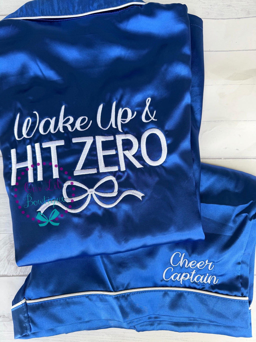 Wake Up and Hit Zero - Cheer Pajamas - Cheer PJs - Cheer Birthday - Personalized Birthday Shirt - Night Before Competition - Kids Pajamas
