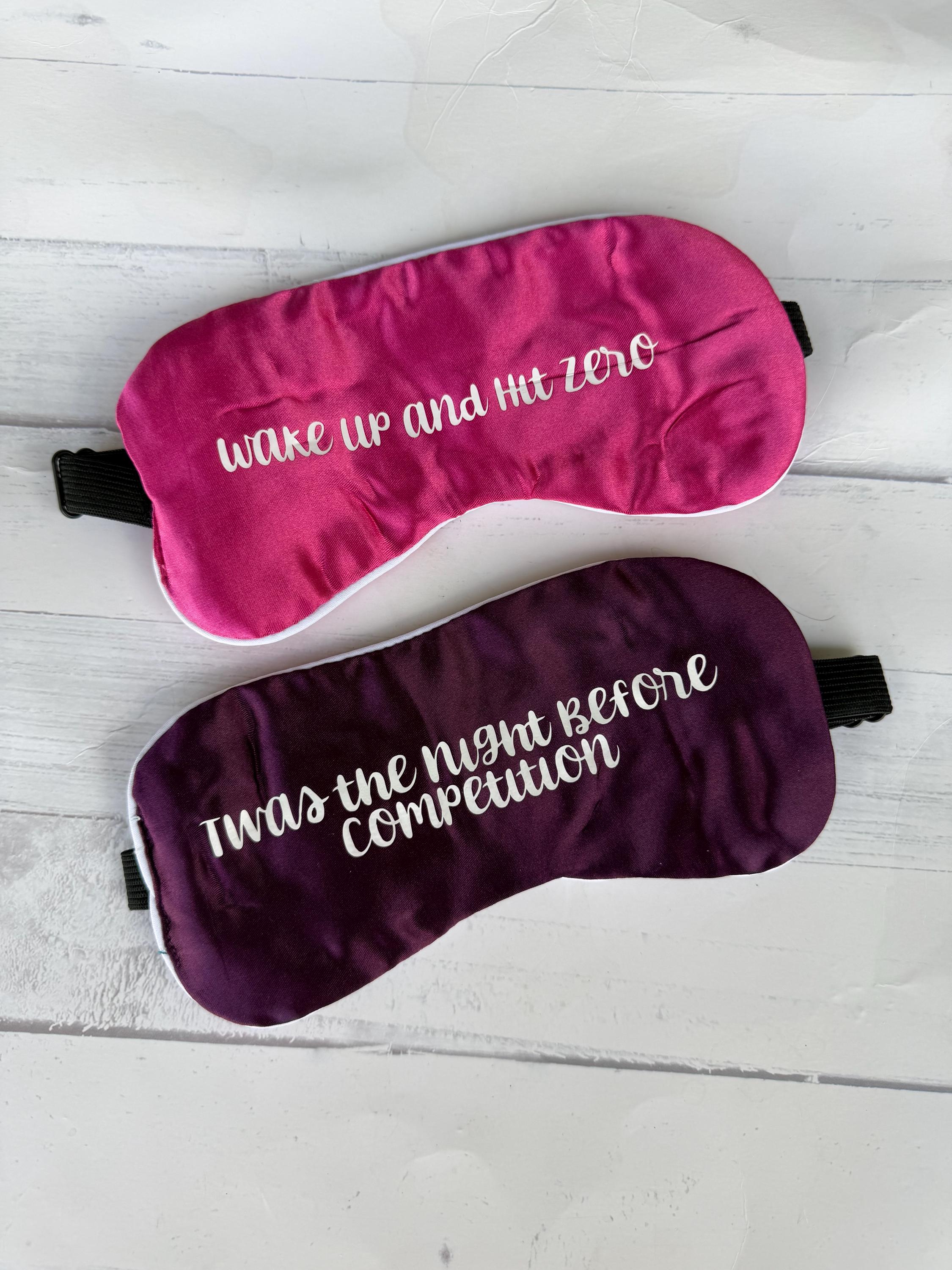Twas the Night Before Competition Eye Mask - Wake Up and Hit Zero Eye Mask - Competition Eye Mask - Kids Eye Mask