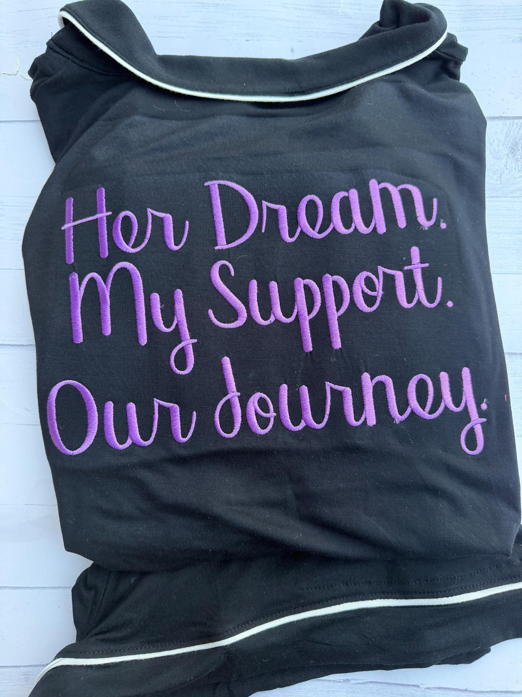 Gymnastics Pajamas: Embroidered Night Before Competition PJs - Mom Pajamas - Mom Competition Pajamas