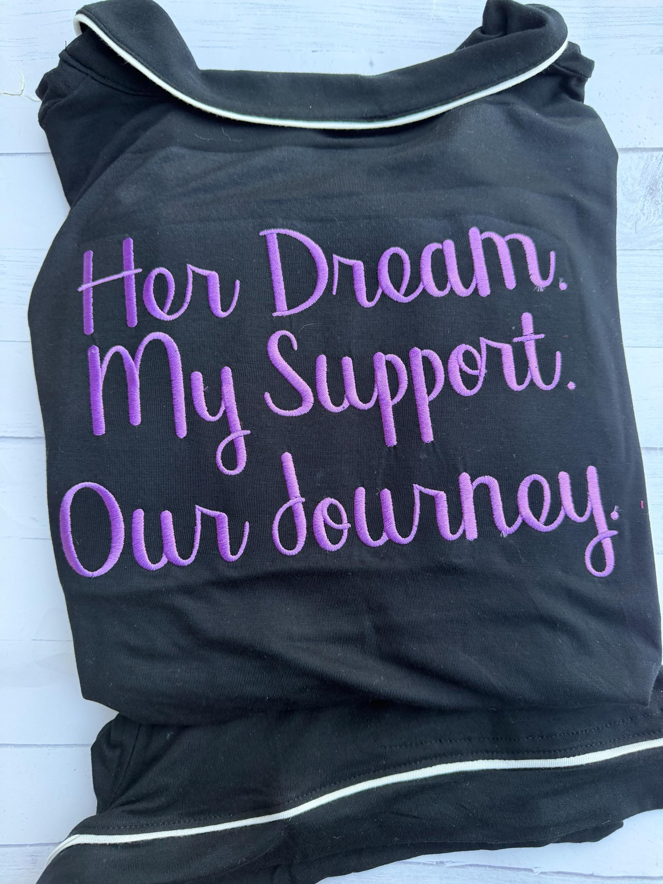 Gymnastics Pajamas: Embroidered Night Before Competition PJs - Mom Pajamas - Mom Competition Pajamas