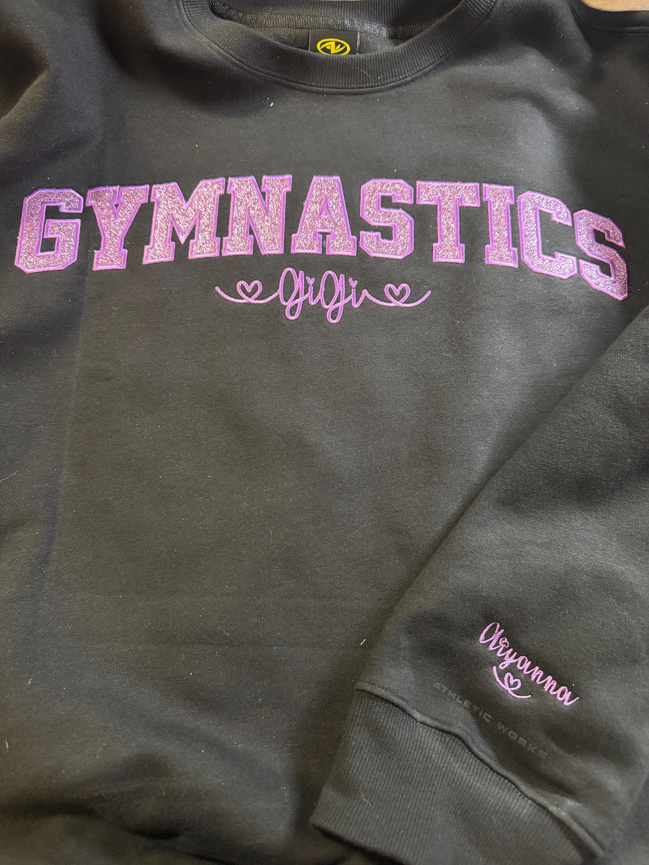 Gymnastics Mom Sweatshirt - Gymnast - Glitter - Gymnastics Grandma