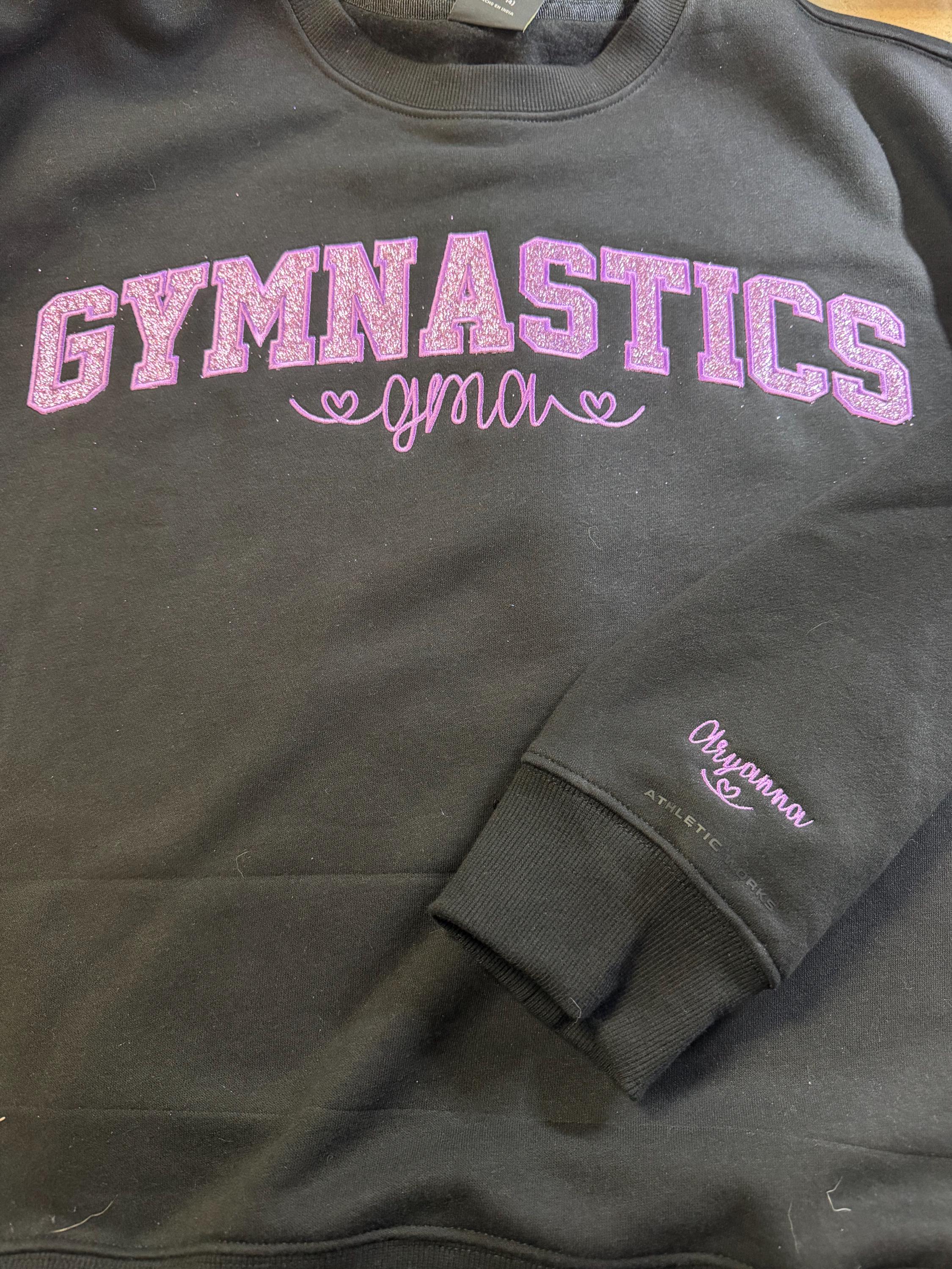 Gymnastics Mom Sweatshirt - Gymnast - Glitter - Gymnastics Grandma