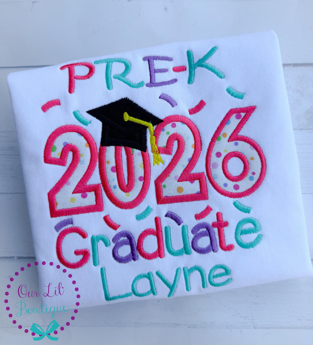 Graduation Shirt - Pre-K Graduation Shirt - Preschool Grad - Grad Shirt -Personalized Grad Shirt - Kindergarten Graduation - 2026 Grad - VPK