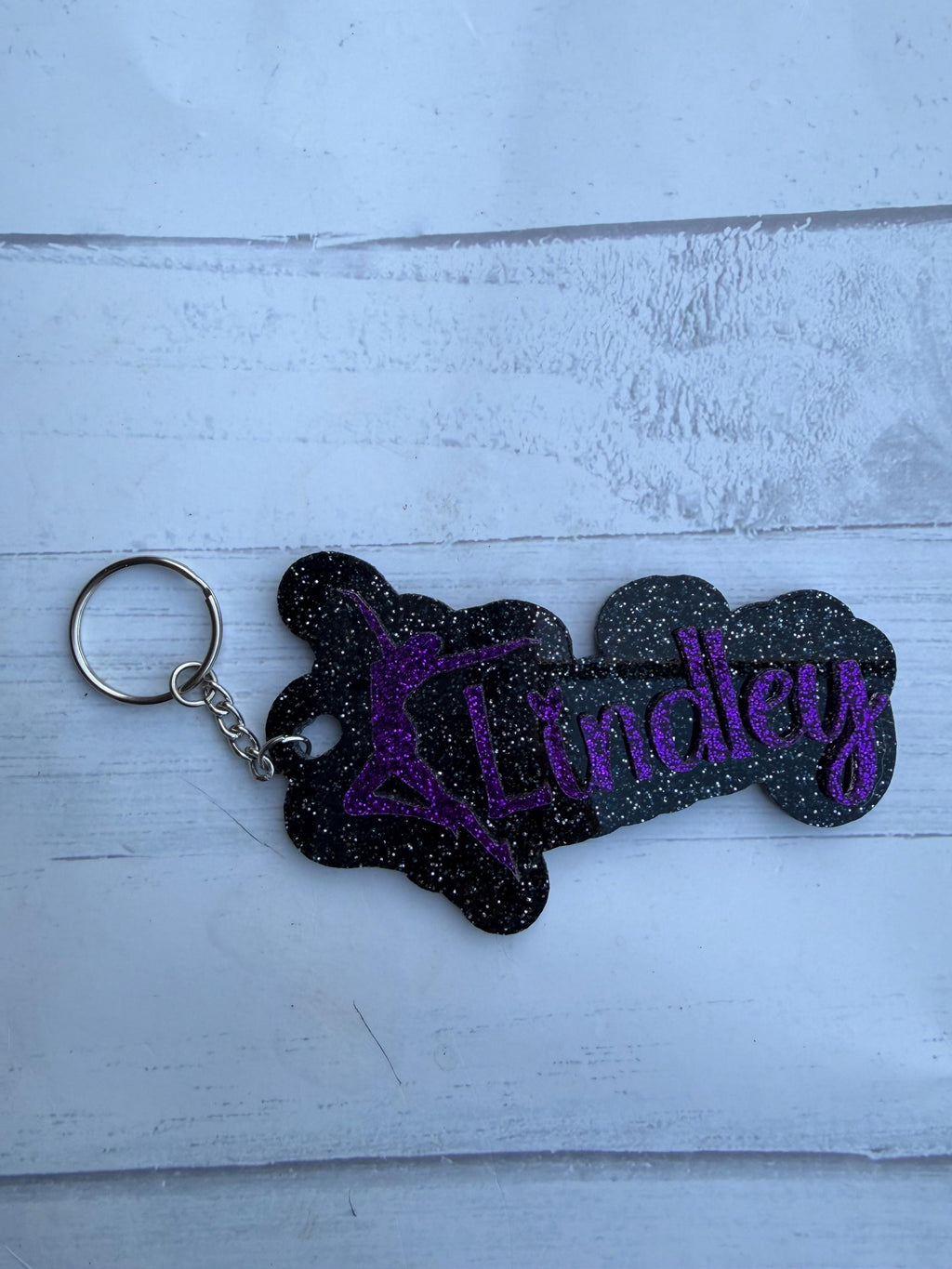 Dance Glitter Key Chain, Acrylic Name Tag, Dance Key Chain, Gift, Dance Bag Tag