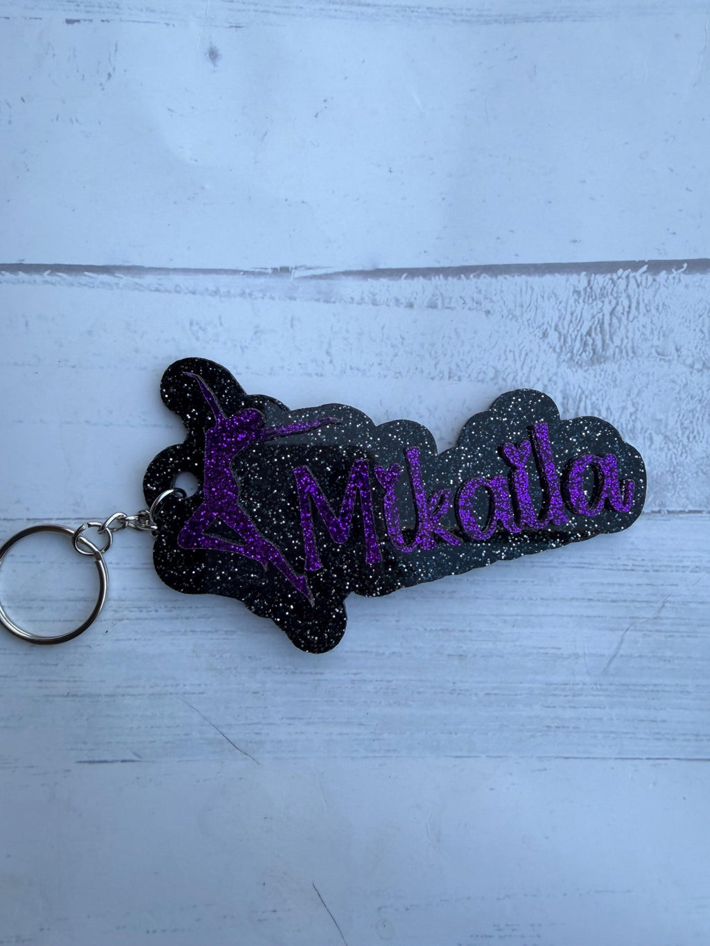 Dance Glitter Key Chain, Acrylic Name Tag, Dance Key Chain, Gift, Dance Bag Tag