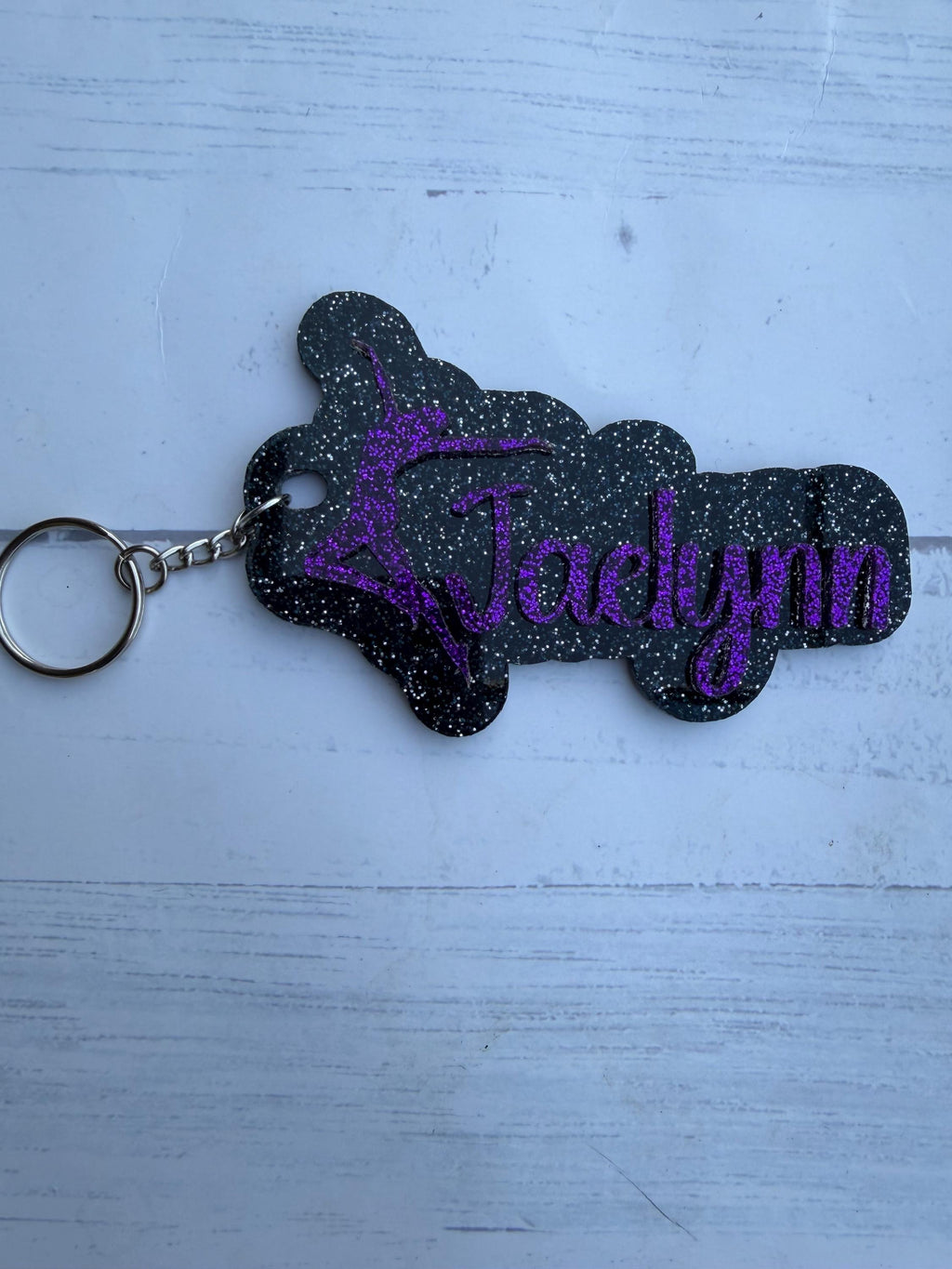 Dance Glitter Key Chain, Acrylic Name Tag, Dance Key Chain, Gift, Dance Bag Tag