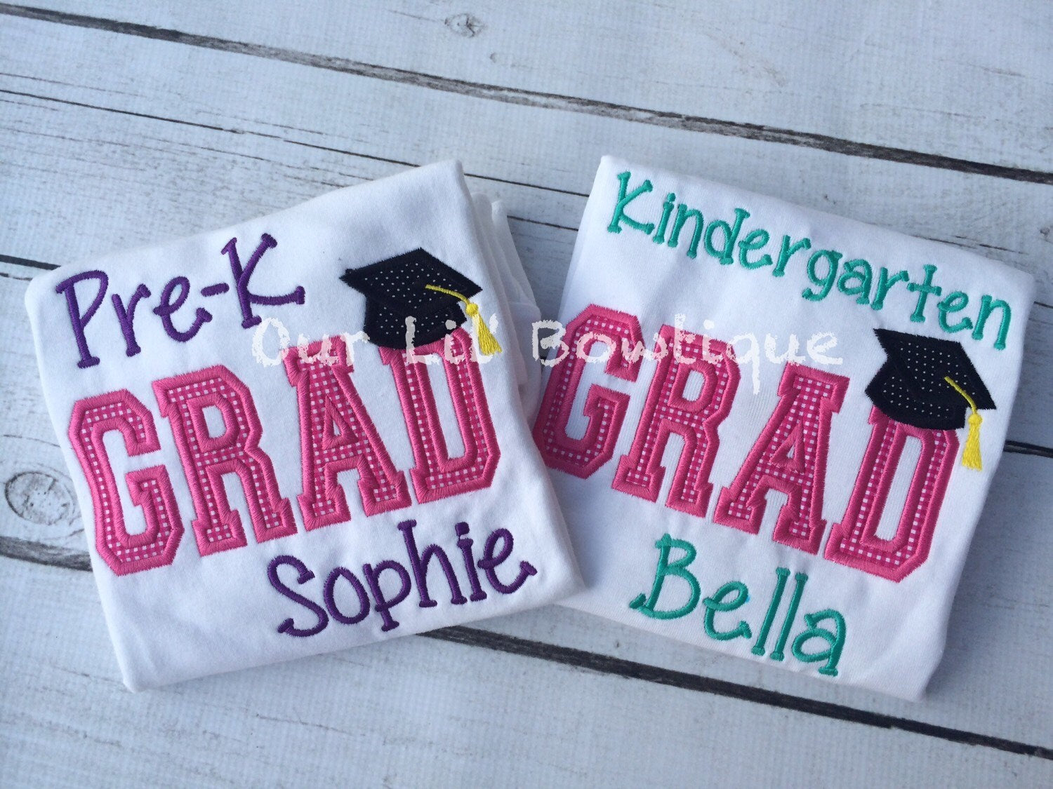 Personalized Pre-K Graduation Shirt: Embroidered Cotton Top- 2026 Grad
