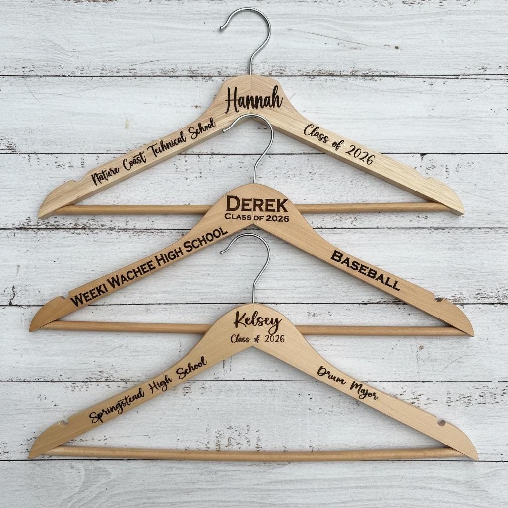 Graduation Hanger - Personalized Hanger - Team Hangers - Gifts - Dress Hanger - Cap and Gown Pictures - Graduation Gift
