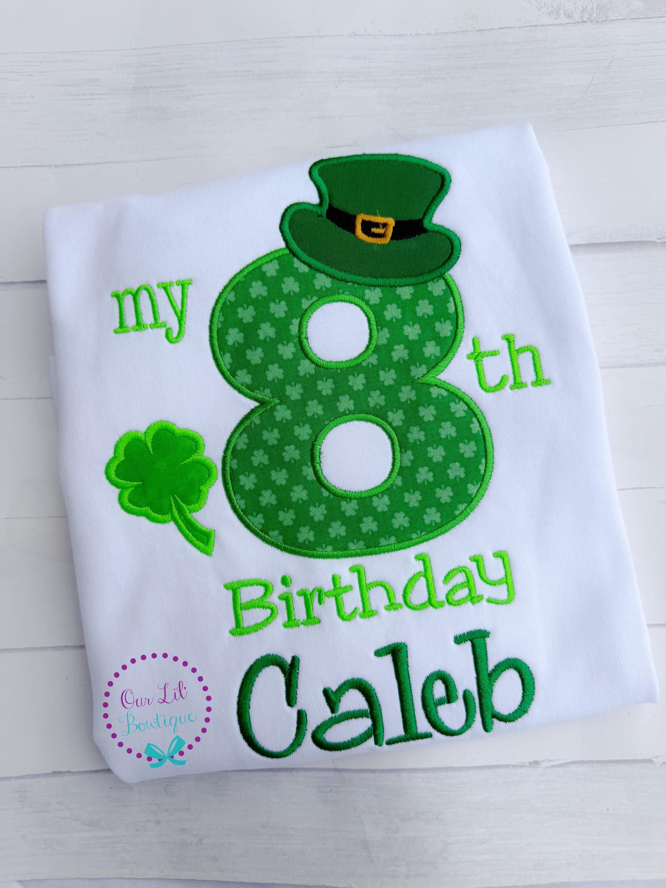 Shamrock 1st Birthday Shirt: Personalized St. Patrick's Day Bodysuit