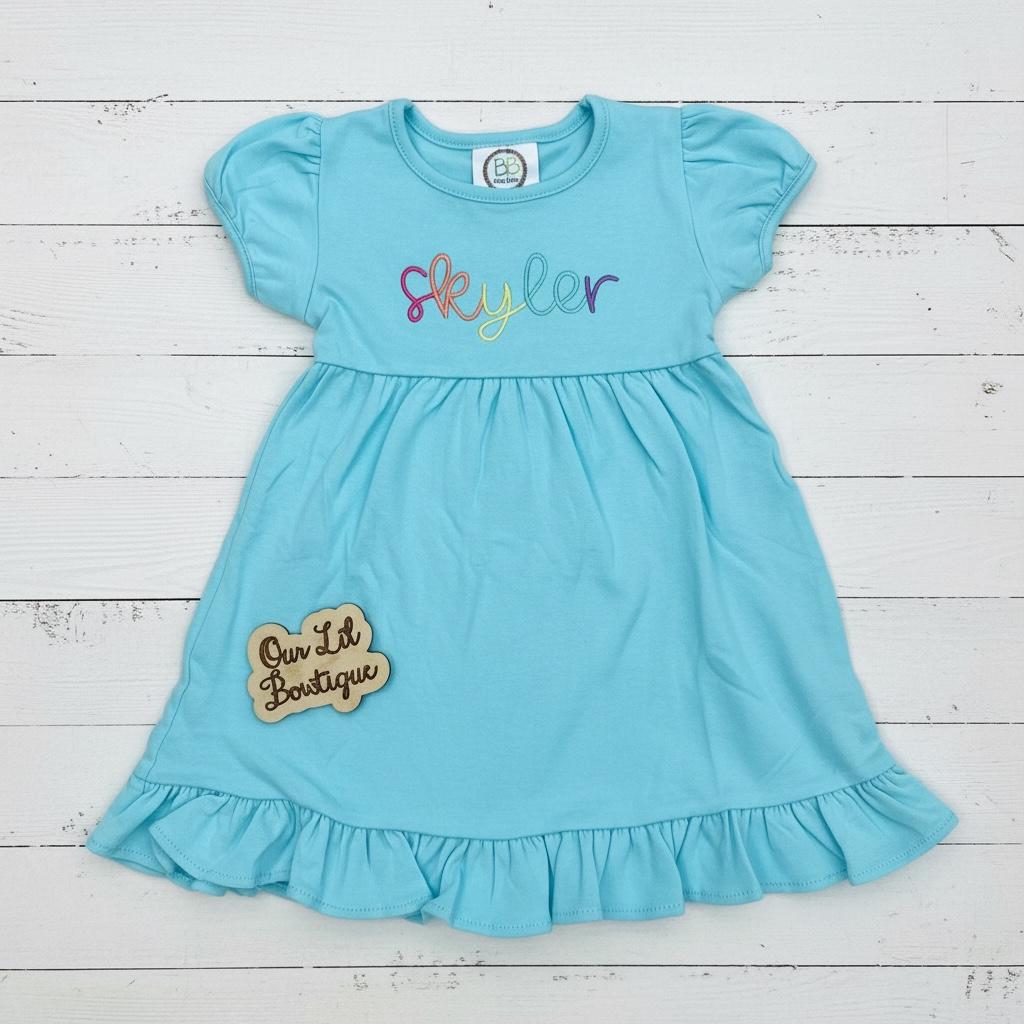 Personalized Girls Dress - Name Dress - Girls Name Dress - Colorful Name Dress - Rainbow Name - Kids Name Dress - Kids Gift - Personalized