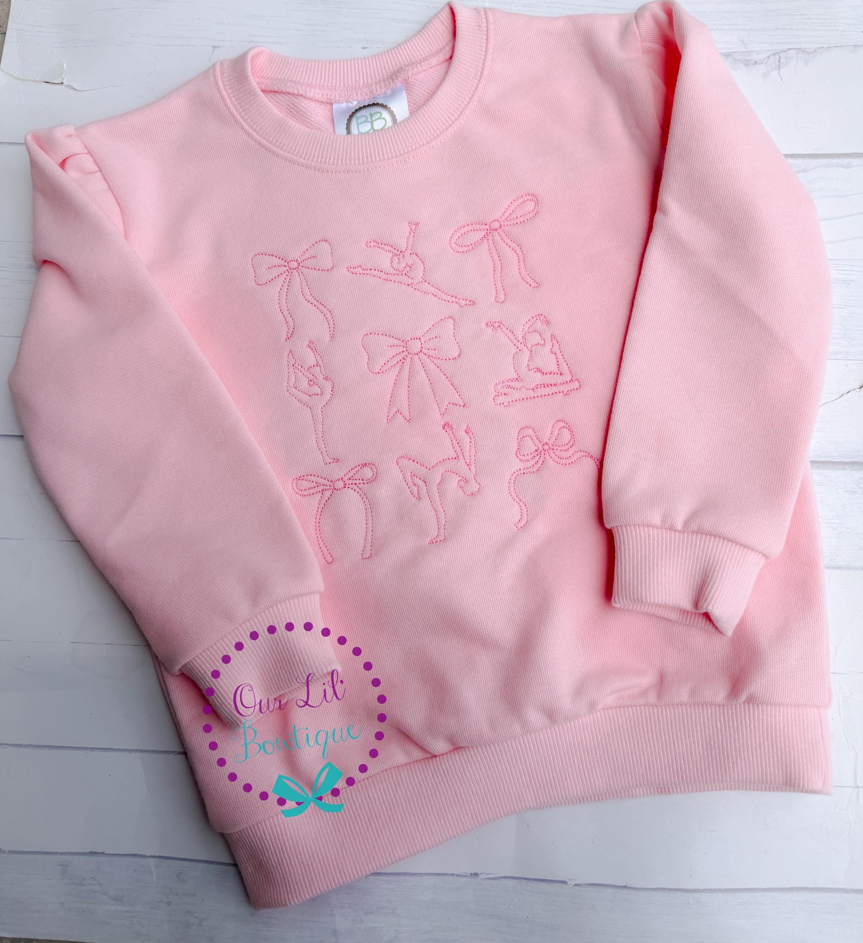 Dance Sweatshirt - Gymnastics Sweatshirt - Embroidered Sweatshirt - Kids Dance Shirt _ Gymnastics