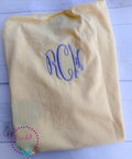 Short Sleeve Comfort Colors Monogram Pocket Tee - Short Sleeve T-Shirt -Comfort Colors - Monogram Pocket T-shirt - Monogram Pocket T-Shirt