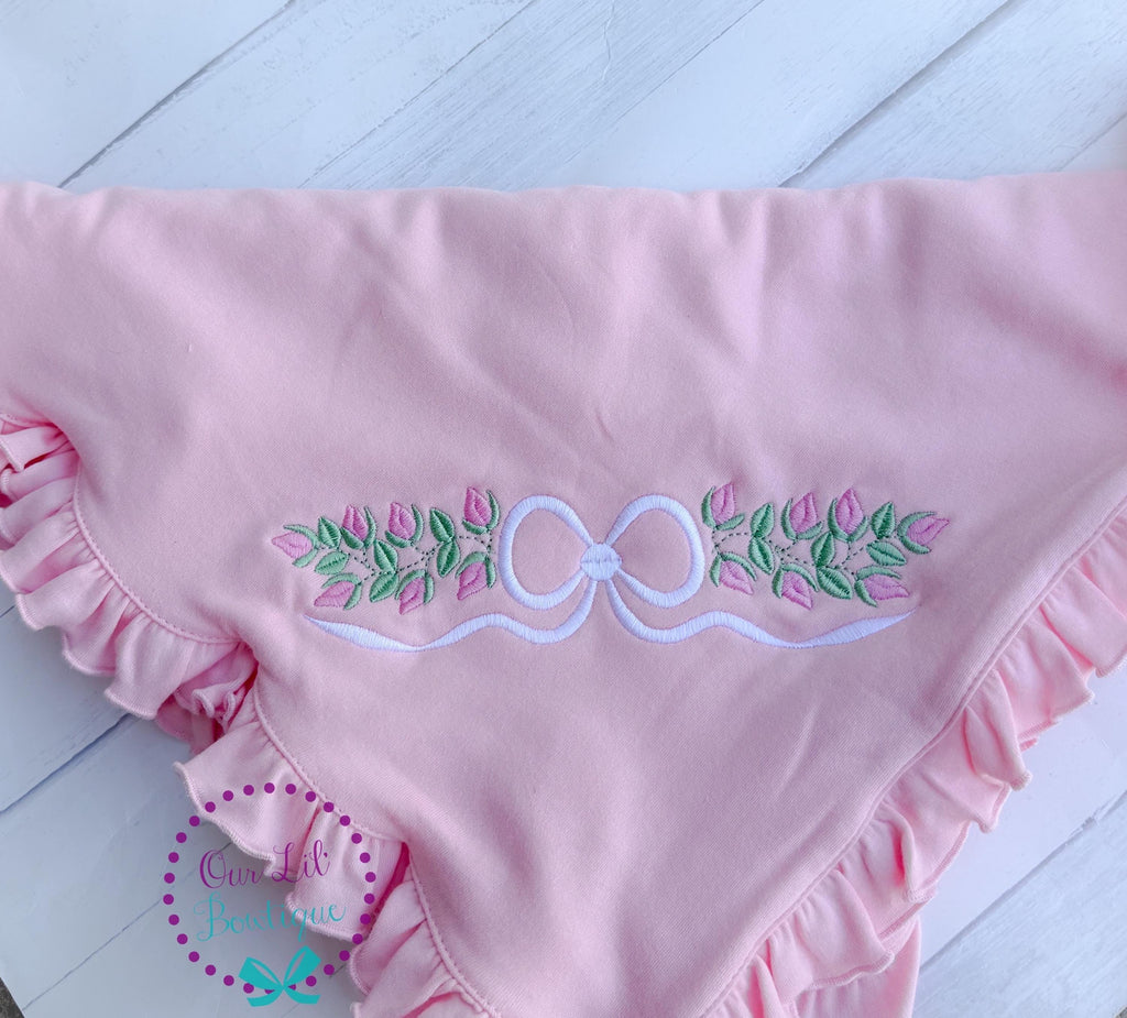 New Baby Gift Set - Personalized Gown, Hat and Burp Cloth, Newborn Gown, Going Home Outfit, Baby Shower Gift - Boy Gift Set - Mint Gown