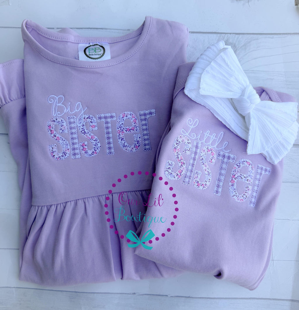 Big Sister Dress - Baby Announcement - Big Sister - Little Sister - Sibling Shirts - Pregnancy Announcement - Sister Shirt - Sister Dress