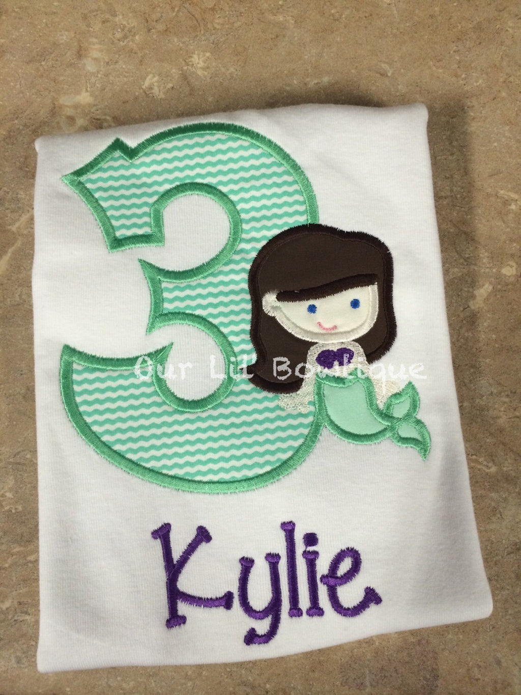 Mermaid Birthday Applique Shirt - Under the Sea Party
