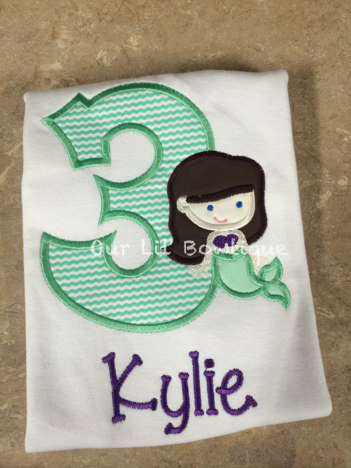 Mermaid Birthday Applique Shirt - Under the Sea Party