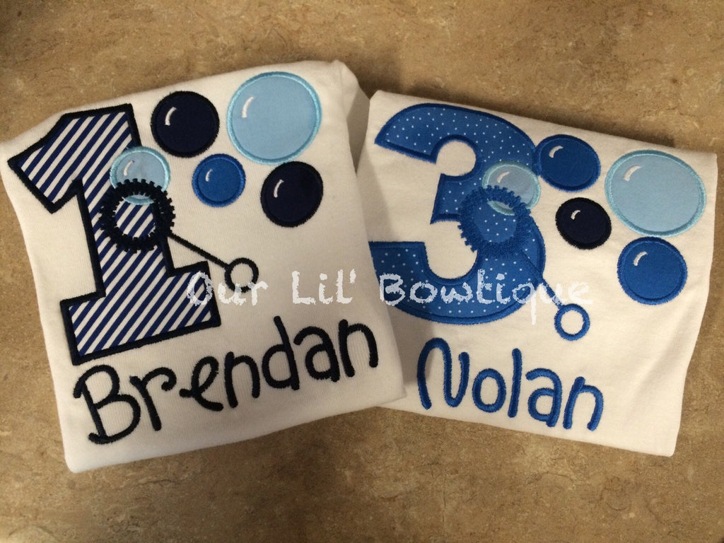 Bubble Birthday Shirt: Personalized Boy Birthday Outfit