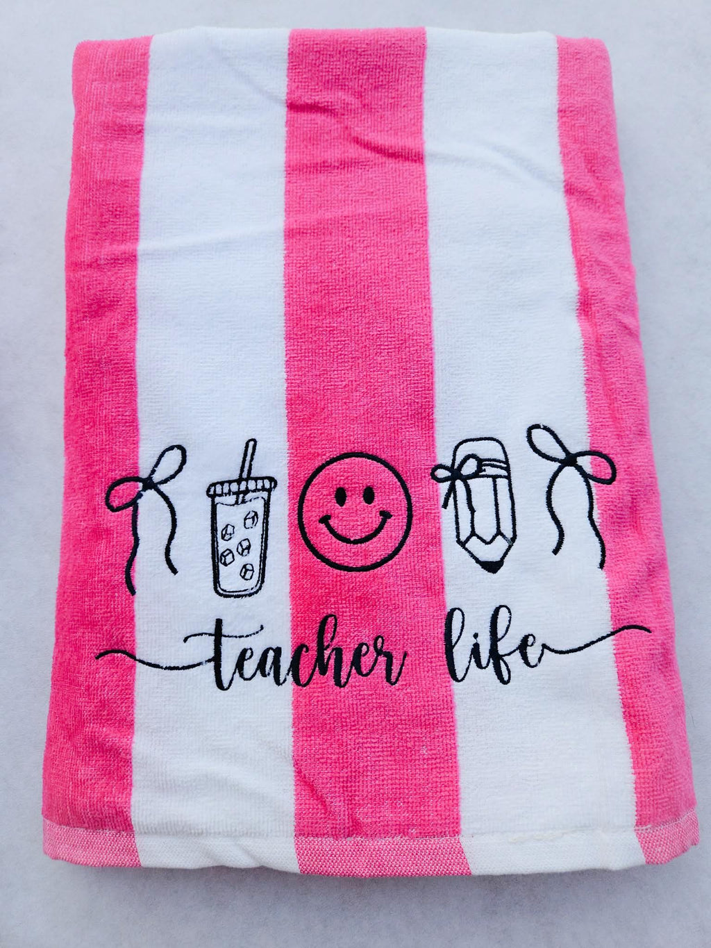 Teacher Life Towel - Personalized Teacher Beach Towel - Beach Towel - Teacher Appreciation - Gift