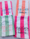 Teacher Life Towel - Personalized Teacher Beach Towel - Beach Towel - Teacher Appreciation - Gift